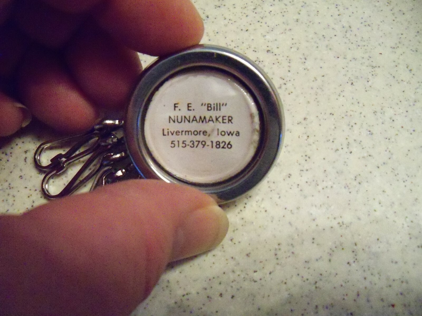 Vintage INTERNATIONAL HARVESTER Dealer KEY CHAIN FOB~Herman M. Brown Co.~Iowa