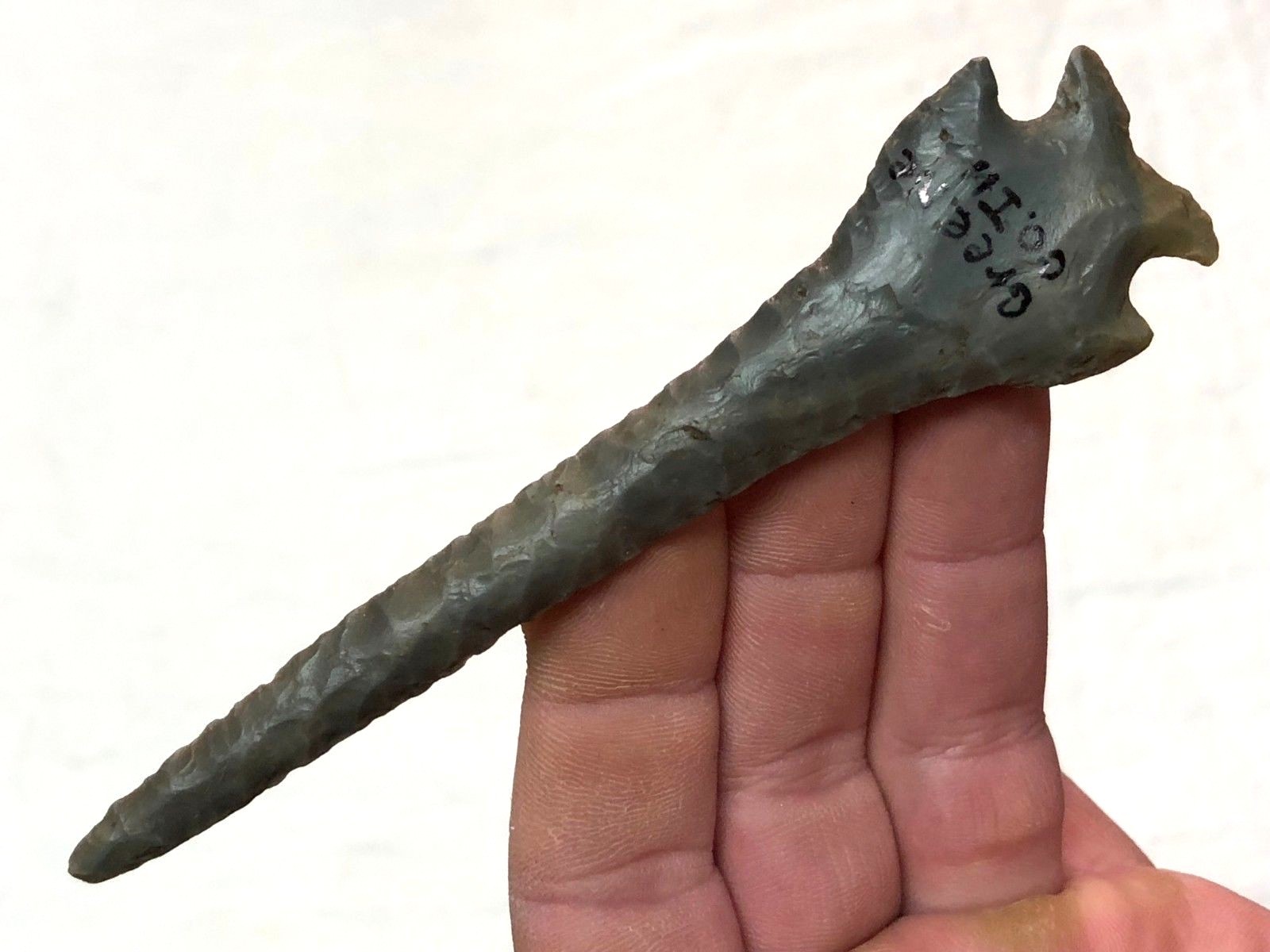 EXCEPTIONAL ARCHAIC DRILL GREENE CO., ILLINOIS AUTHENTIC ARROWHEAD ARTIFACT LM3
