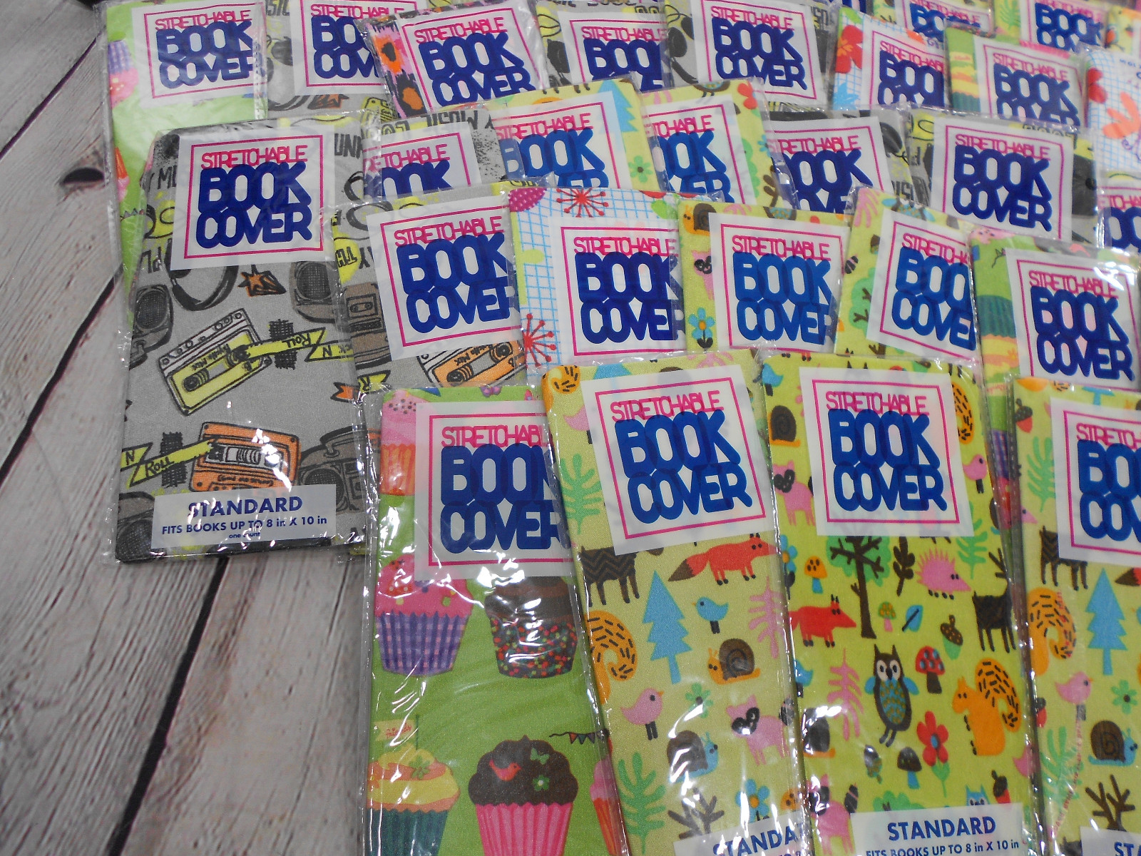 Stretchable Book Covers Lot of 50 Standard Size 8 x 10