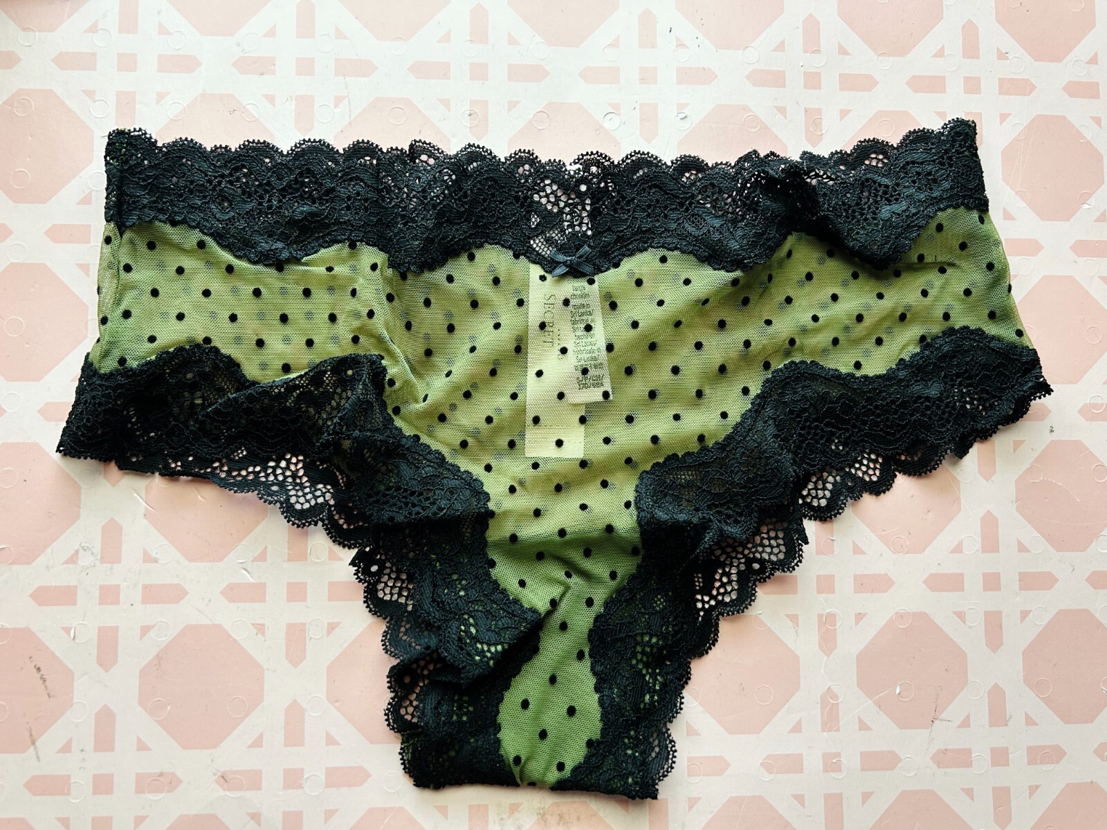 Nwt Victorias Secret Tease Lace & Mesh Trim Cheeky Panty