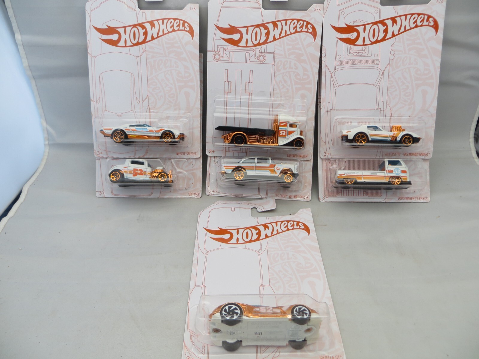 Hot Wheels 2020 52nd Anniversary Pearl & Chrome Complete Set