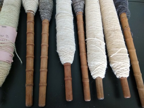 LOT of 15 Vintage Wooden Yarn Thread Cotton Wool Spool Spindle Bobbin Wood