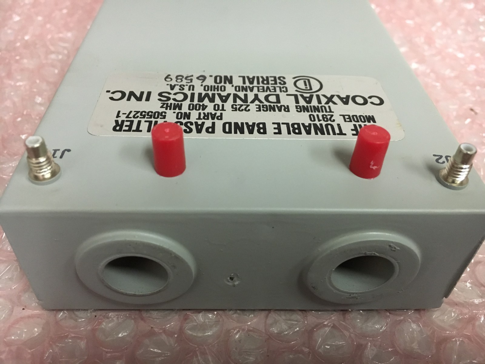 Coaxial Dynamics 505527-1, 2910 UHF Tunable Band Pass Filter 225-400 MHz