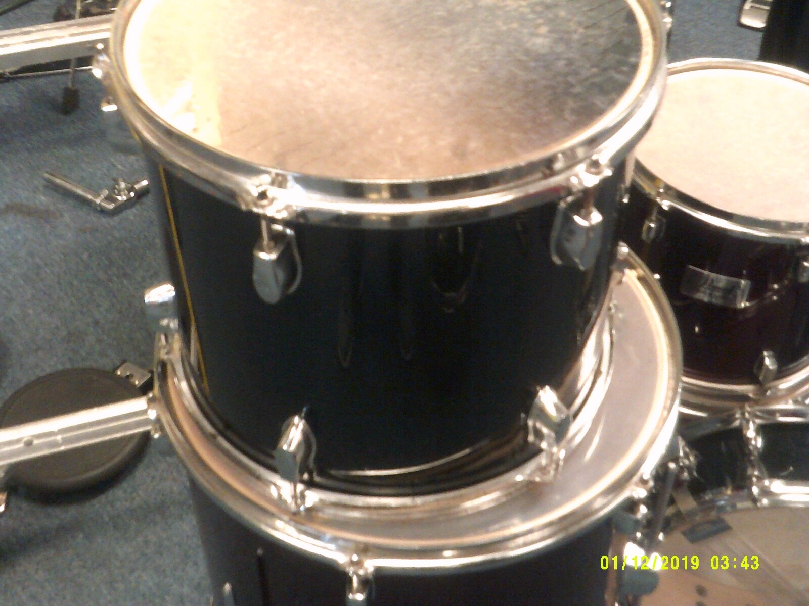 Rockwood 13 dia by 11 deep Tom drum  black