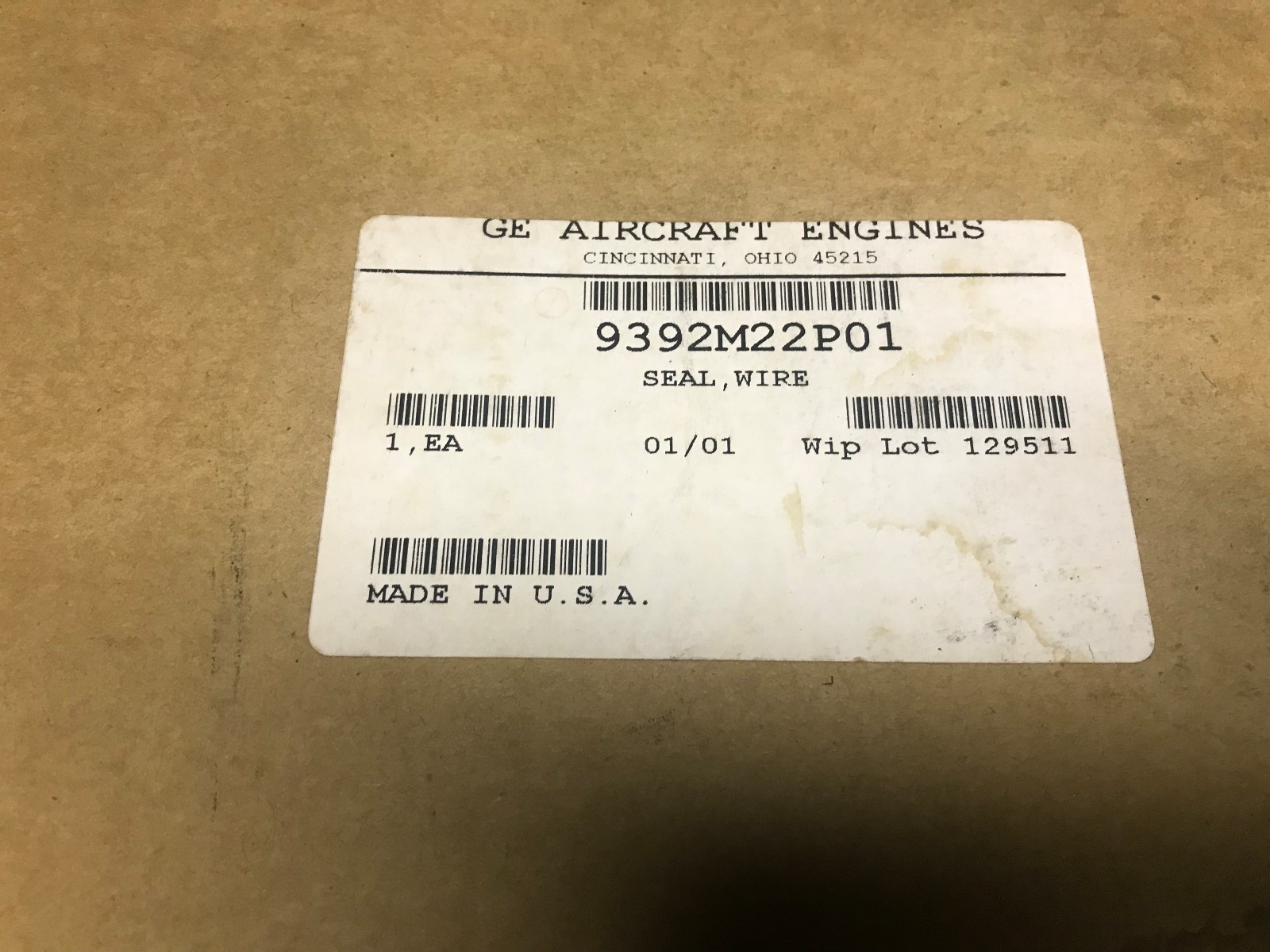 GE Turbine  AMS 5832E Specialty Nickel Bases Superalloy Wiring P/N 939M22P01