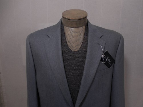 $295 Ralph Lauren Mens Wool Silk Sport Coat Two Button Blazer Jacket Blue 40S