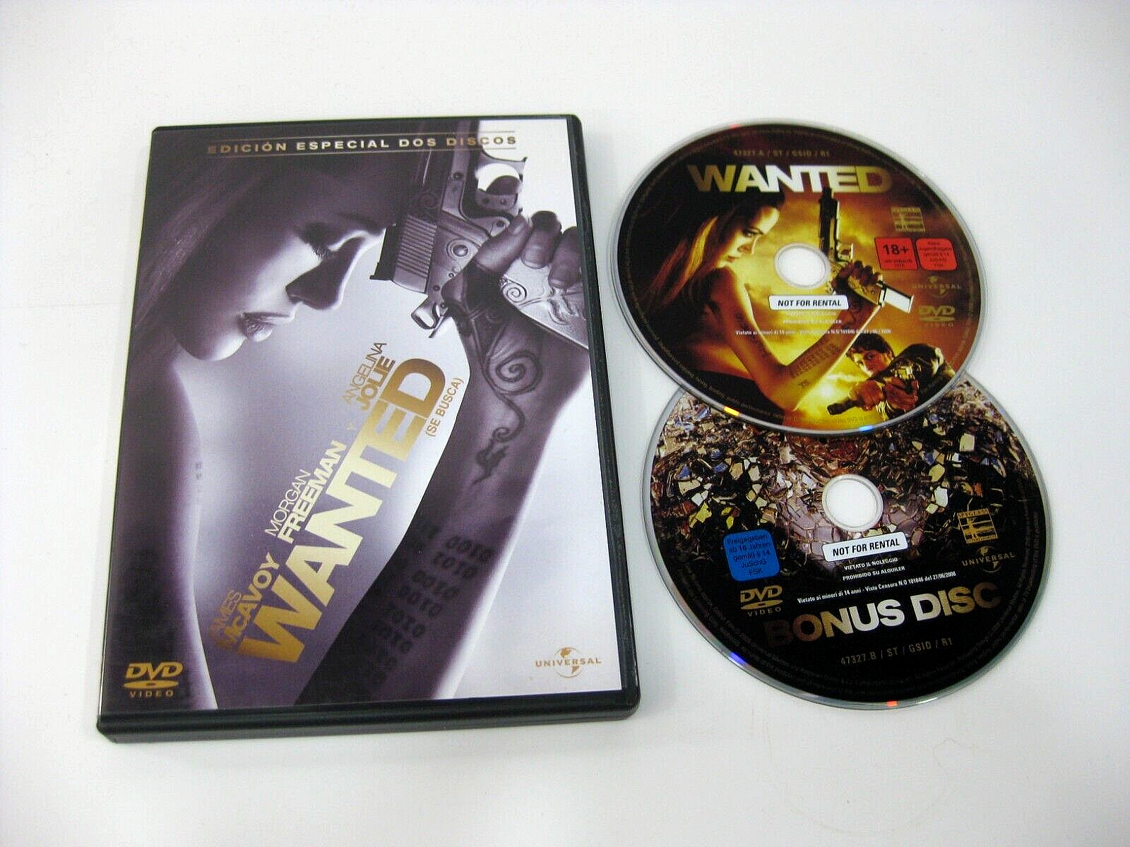 2CD＋DVD！SBD！UK / WILMINGTON 2012 WENTED ( SE BUSCA ) DVD ANGELINA JOLIE JAMES MCAVOY MORGAN