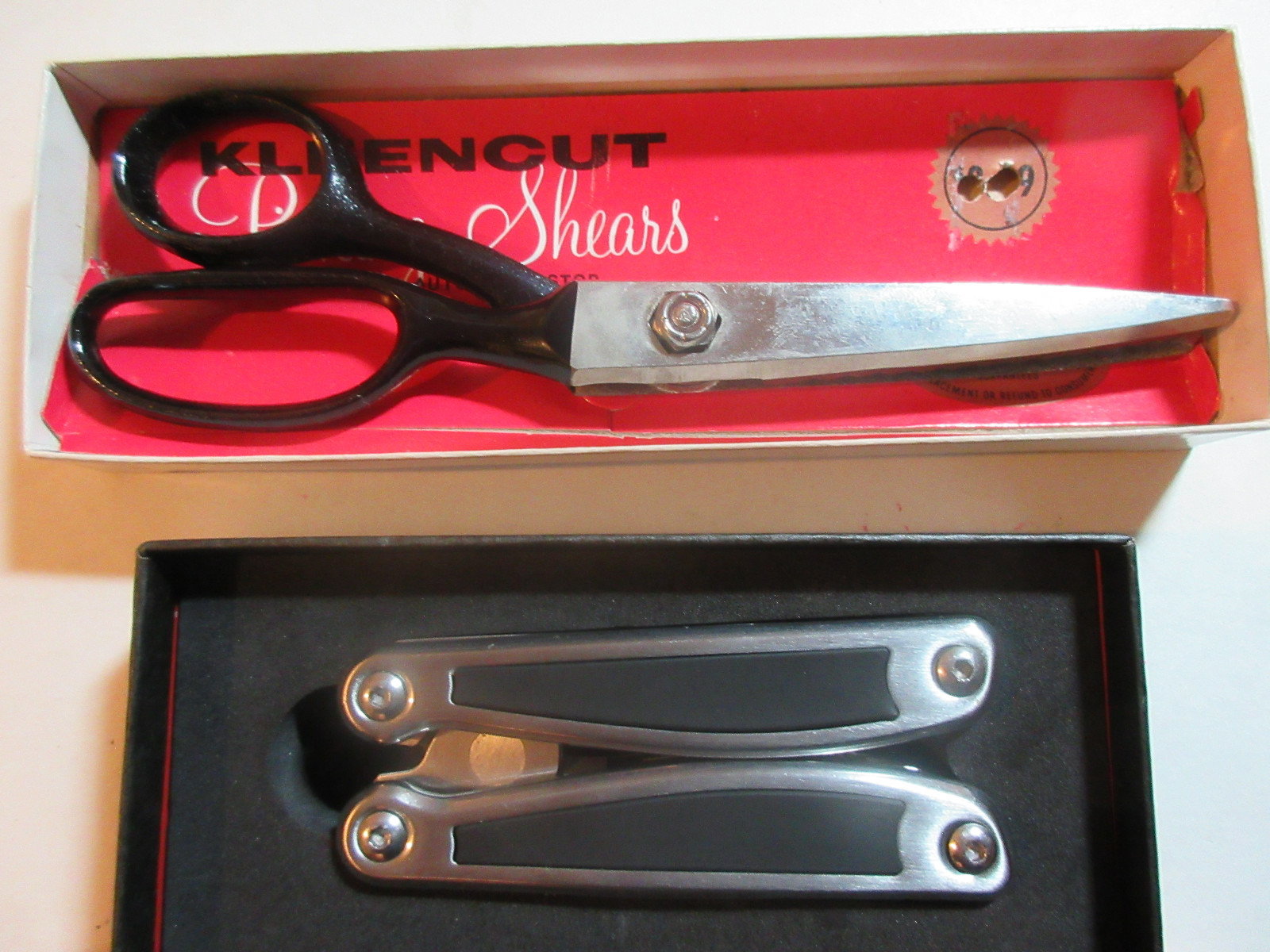 Vintage KLEENCUT -USA & GINGHER -Brazil Pinking Shears & Gentleman's Multi-Tool