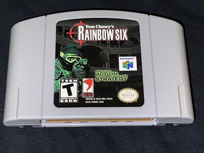 Tom Clancy's Rainbow Six -GRAY- (Nintendo 64, 1999) Cleaned Tested Authentic N64