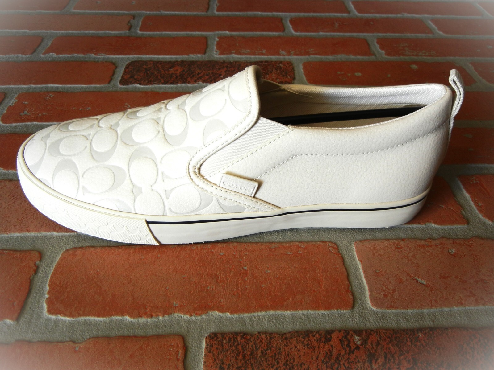 Pre-owned Coach Skate Chalk White Pebble 1$t Sneakers Ca283 Sold Out $exy Solemate Shoe
