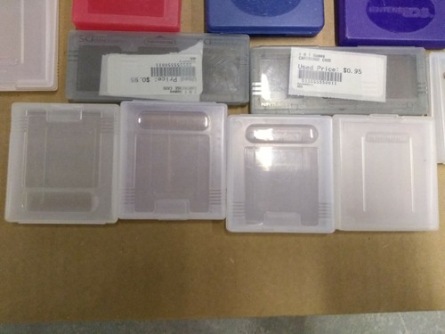 *Lot of 61 Video Game Cartridge Cases* (GBA,DS, Gameboy Color, Memory Card+more)