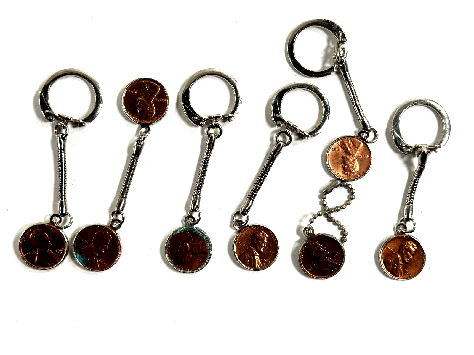 Lot (x7) 1962 ZIppo Lighter One Cent Lucky Penny keychain | eBay
