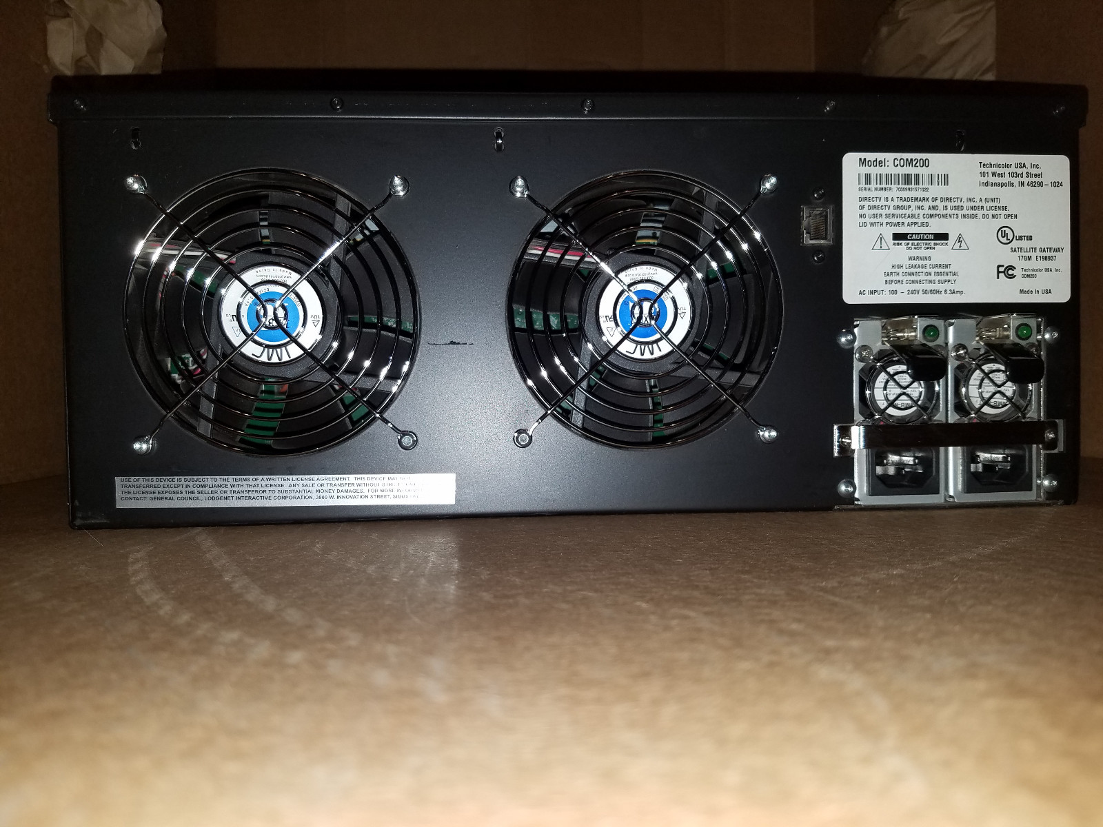 Technicolor DirecTV COM200 Chassis With 8 COM24 Cards & QAM Card