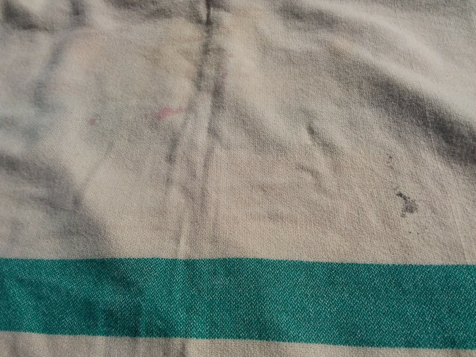 Vintage Hudson Bay type Trade blanket wool hand sewn binding 78 x 90 - Used