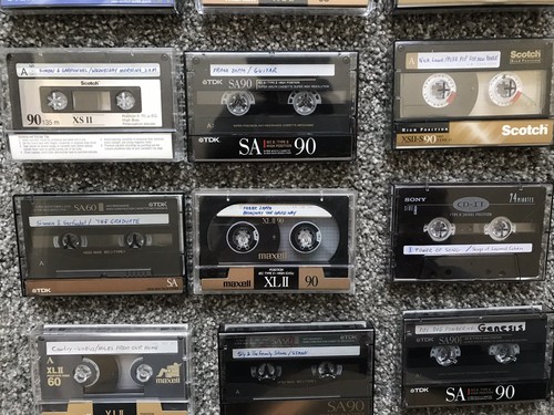 20 Used Audio Cassette Tapes, Sold As Blanks with Pre-recorded Content