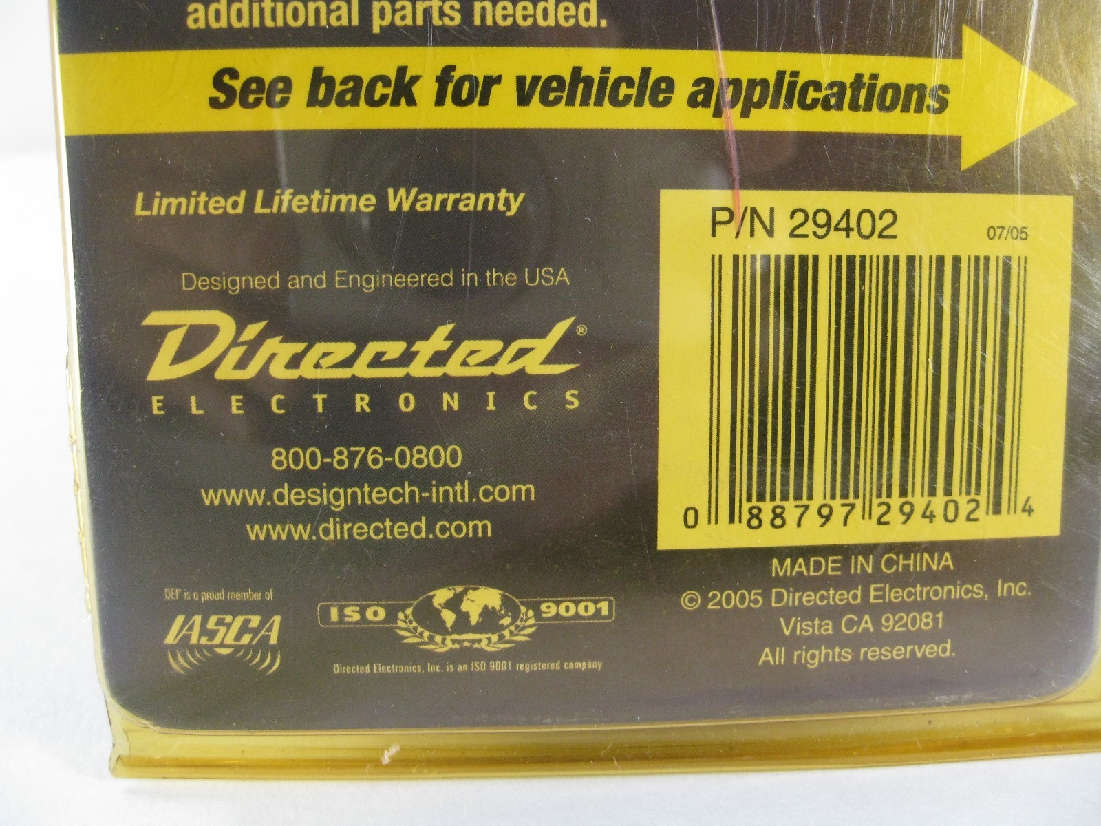 29402 Universal Alarm Bypass Module Directed Elect. Remote Car Starter Accessory