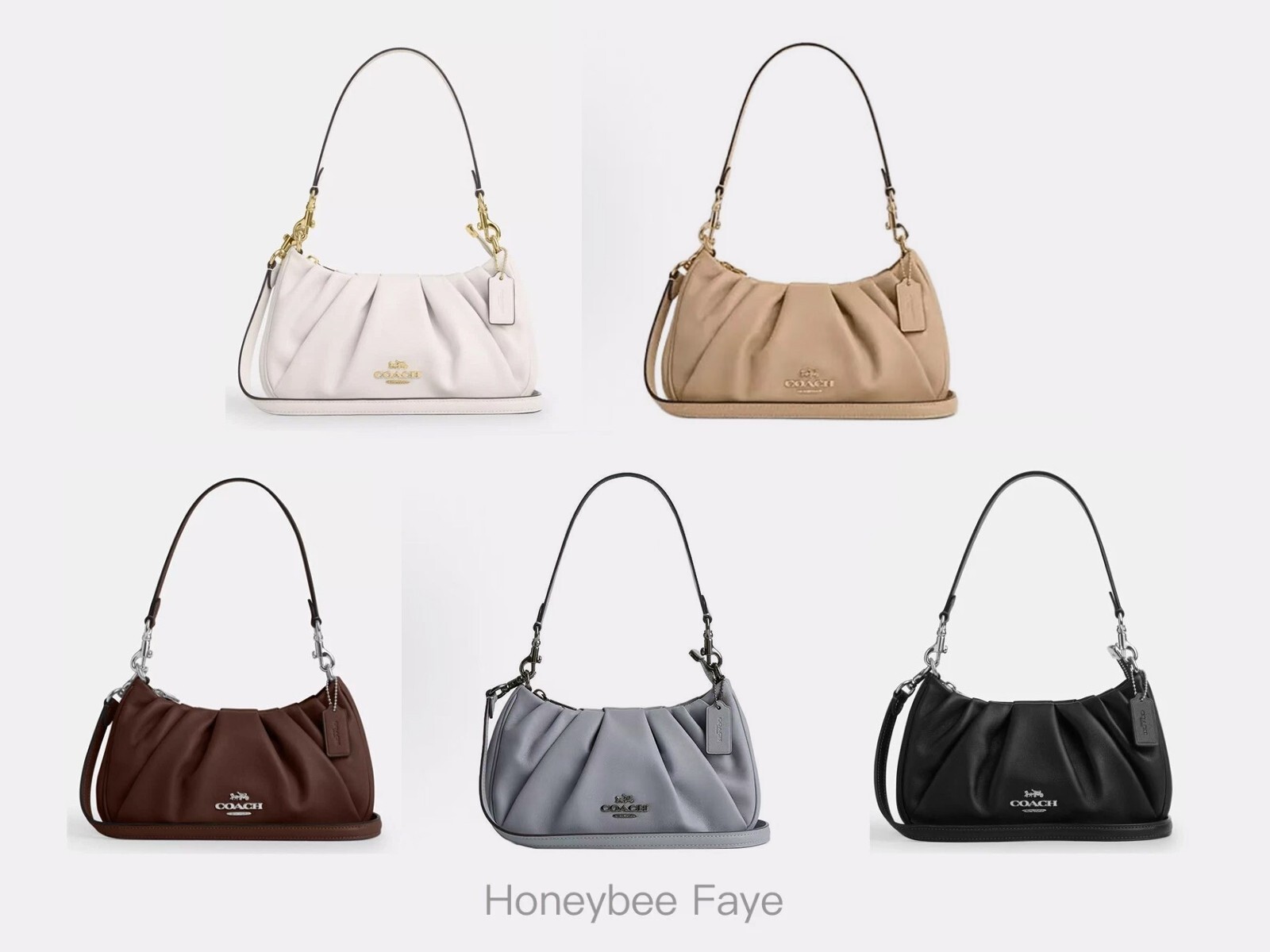 NWT Coach Teri Shoulder Bag With Ruching CT761 | eBay