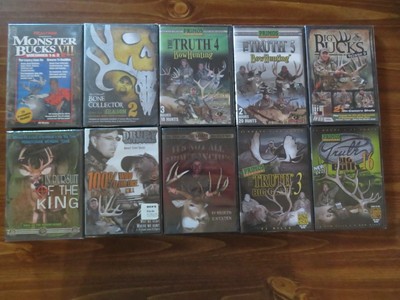 10 NEW HUNTING DVD LOT; REALTREE MONSTER BUCKS, PRIMOS. etc. DEER. ELK. Sports.