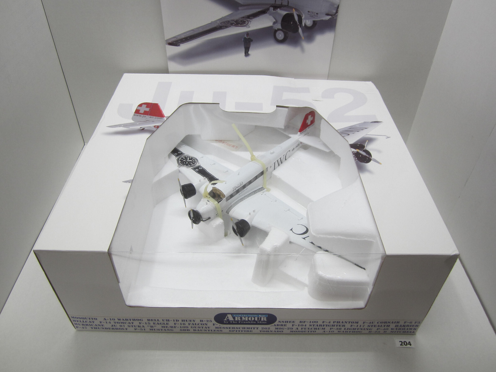 Franklin Mint Armour 1:48 B11B666 JU-52 SWISS JU-AIR IWC Franklin Mint Armour 1:48 B11B666 JU-52 SWISS JU-AIR IWC