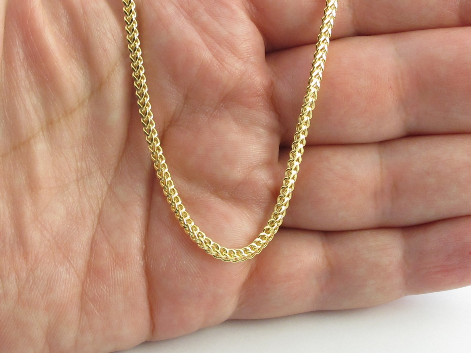Pre-owned Preciousgold4you 14k Yellow Gold Franco Chain Necklace 20" 22" 24" 26"
