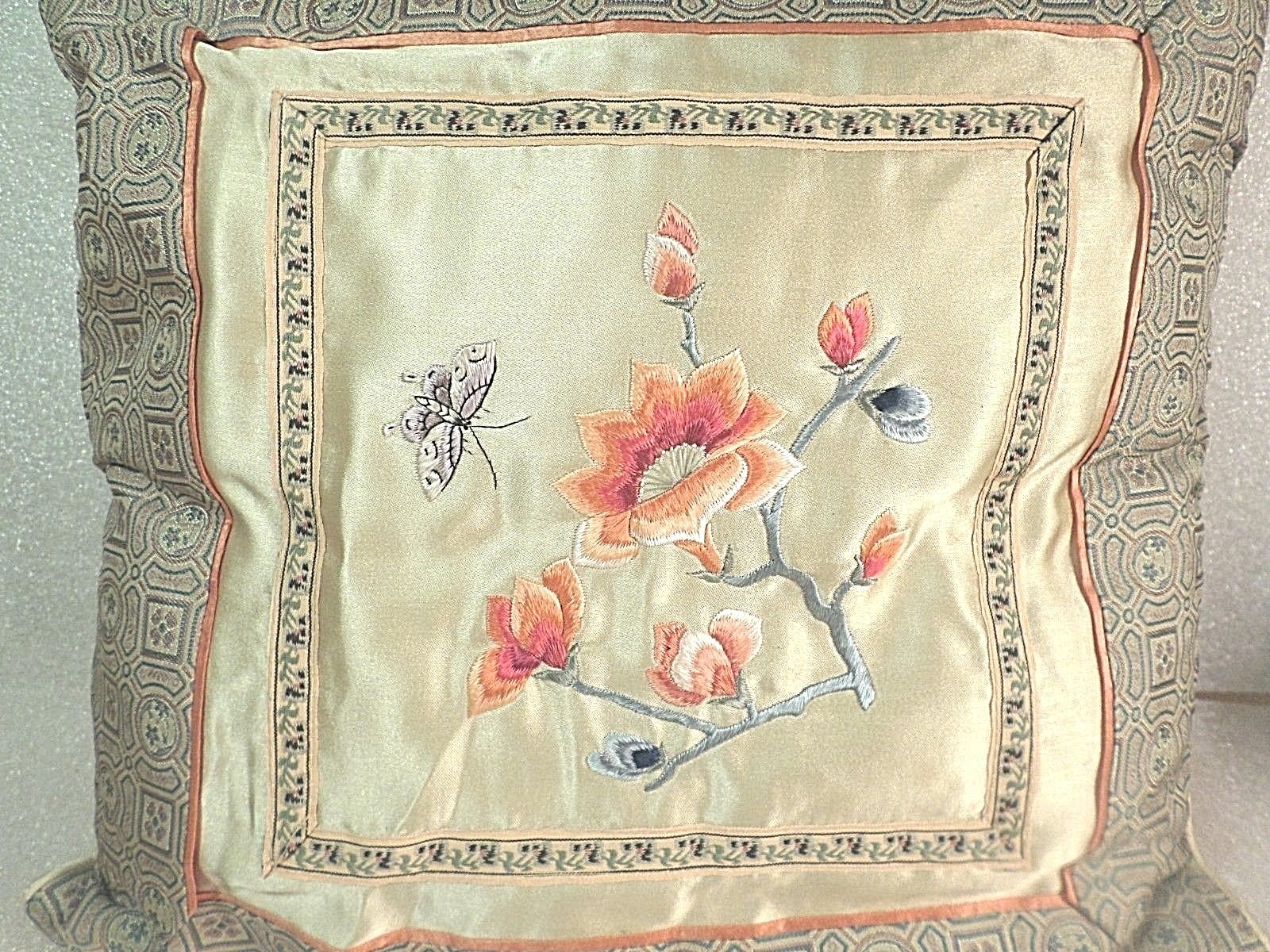 Vintage Beijing Chinese Silk Thread Embroidered Pillow Covers~Don Huang~5 Covers