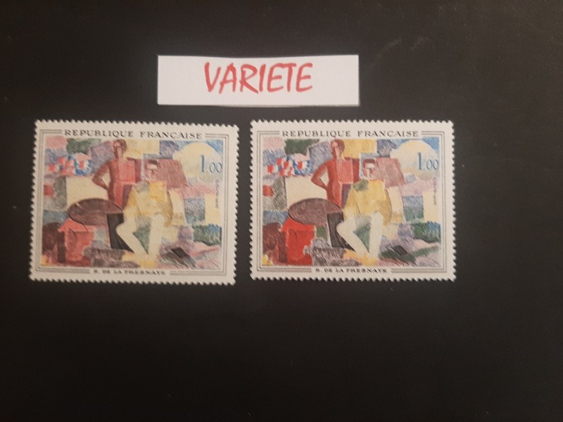 Timbres France Neufs VariÃ©TÃ©S Maury 1322d Roger La Fresnaye ** Fond RoseÂ Â 