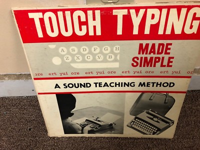 VINTAGE Touch Typing Made Simple- A SOUND TEACHING METHOD- RECORD ALBUM - B34