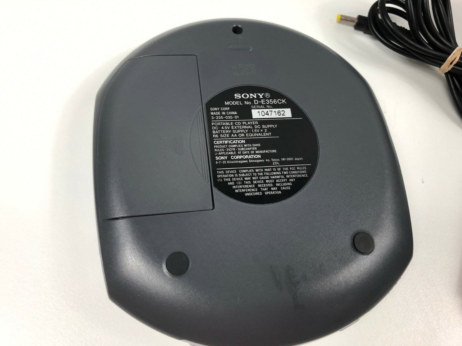 Sony CD Walkman D-E356CK CD-R/RW Portable CD Player ESP Max Car Ready