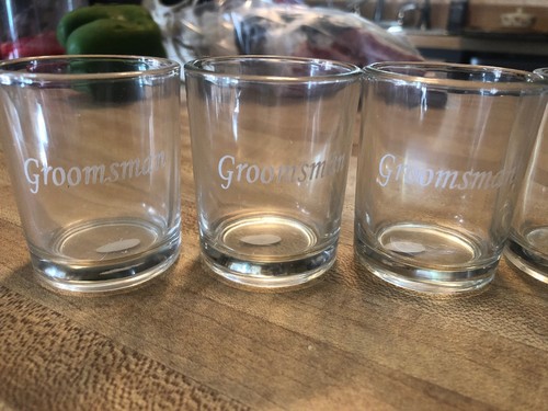 Wedding Shot Glasses Groomsman Best Man Bridesmaid