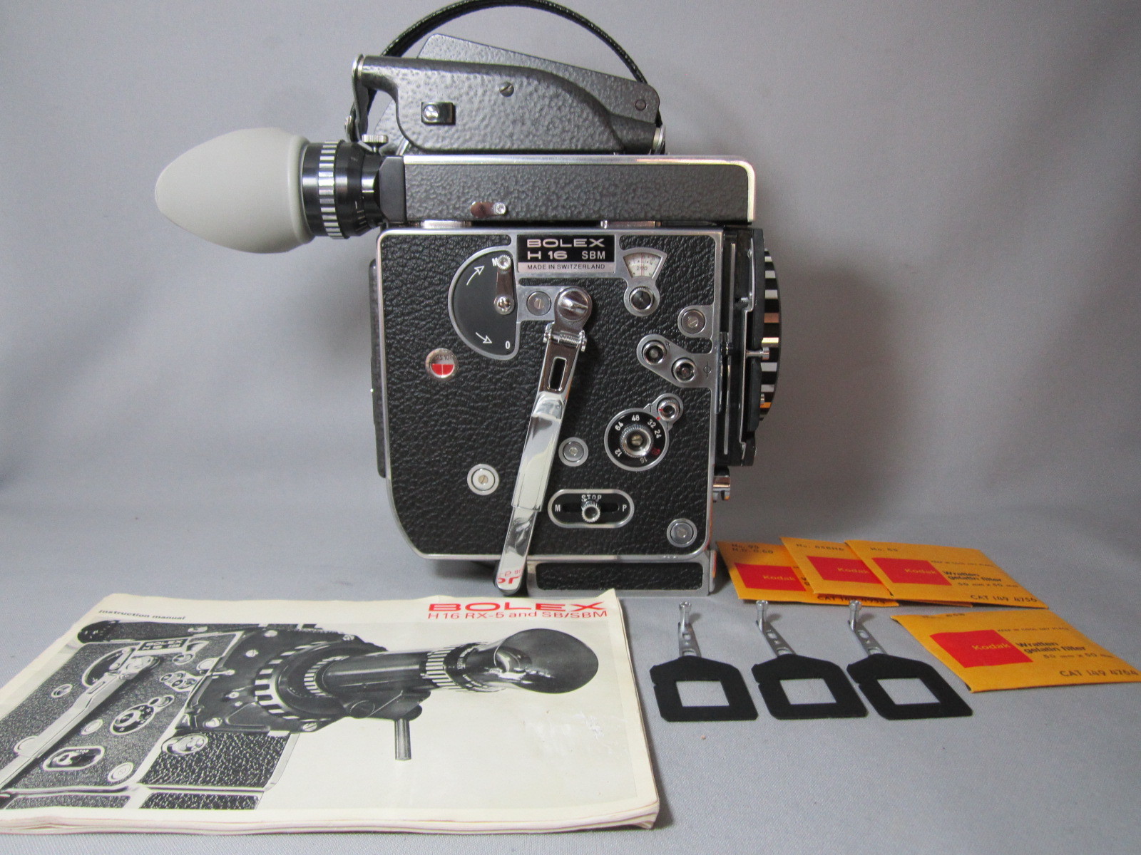 NEW! SUPER-16 13X VIEWER BOLEX SBM MOVIE CAMERA SERVICED TESTED READY TO FILM!