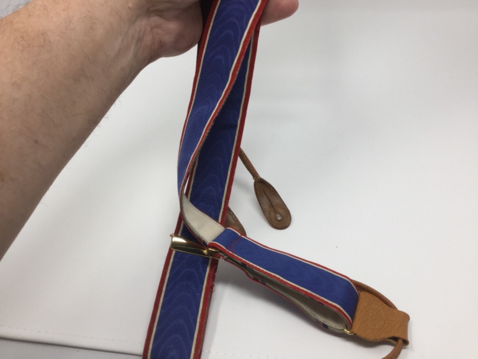 RARE Silver Star suspenders made by Trafalgar