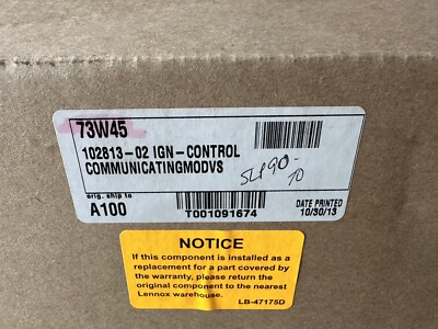Lennox 73W45 Ignition Communication Mod Integrated Control Board 102813-02