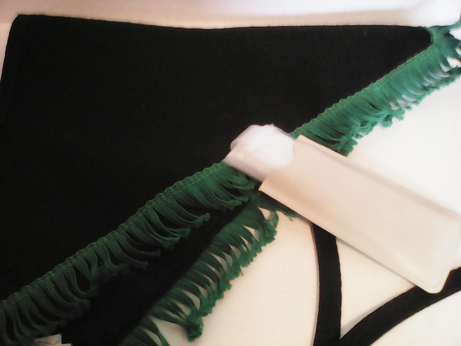 Vintage wool triangle scarf & plastic rain bonnet. Scarf, lined 20