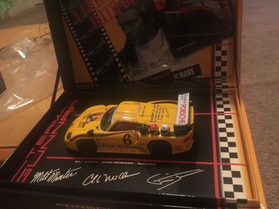 MINT BOXED FLY STEVE MCQUEEN PORSCHE GT1 EVO YELLOW 6 96037