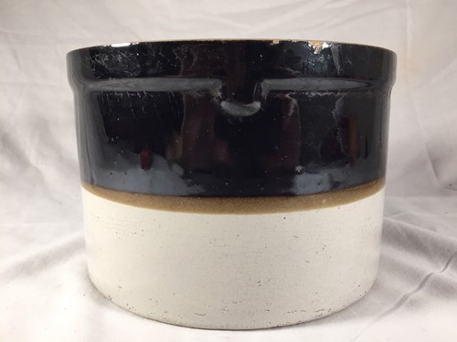 Primitive Late 1800’s Salt Glazed Crock Vintage Pottery Crock