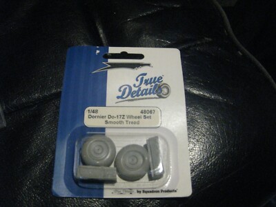 Sealed Dornier Do-17Z Wheel Set Smooth Tread by True Details in 1/48 scale