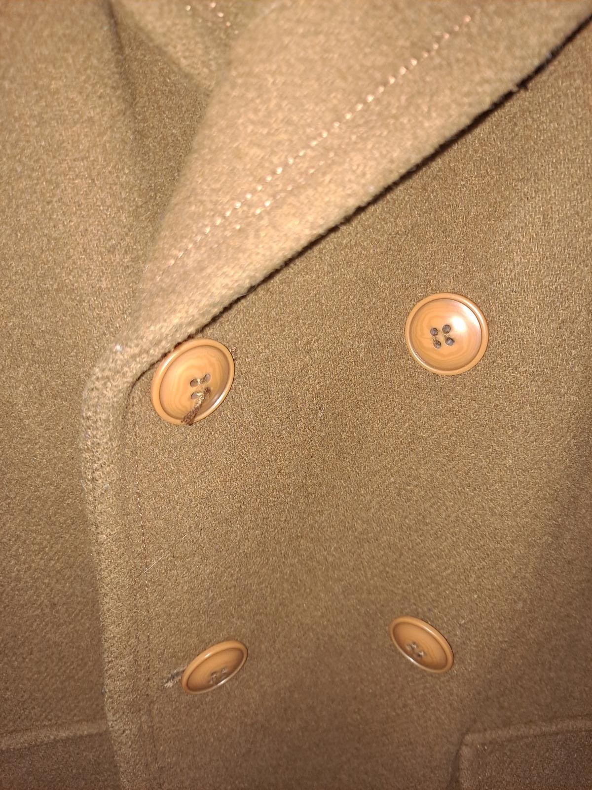 Fairwhale Tan Double Breasted Pea Coat Size 2XL — photo 3