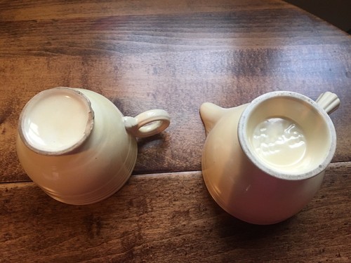 Vintage  Fiesta Creamy Ivory  Stick Handle Creamer