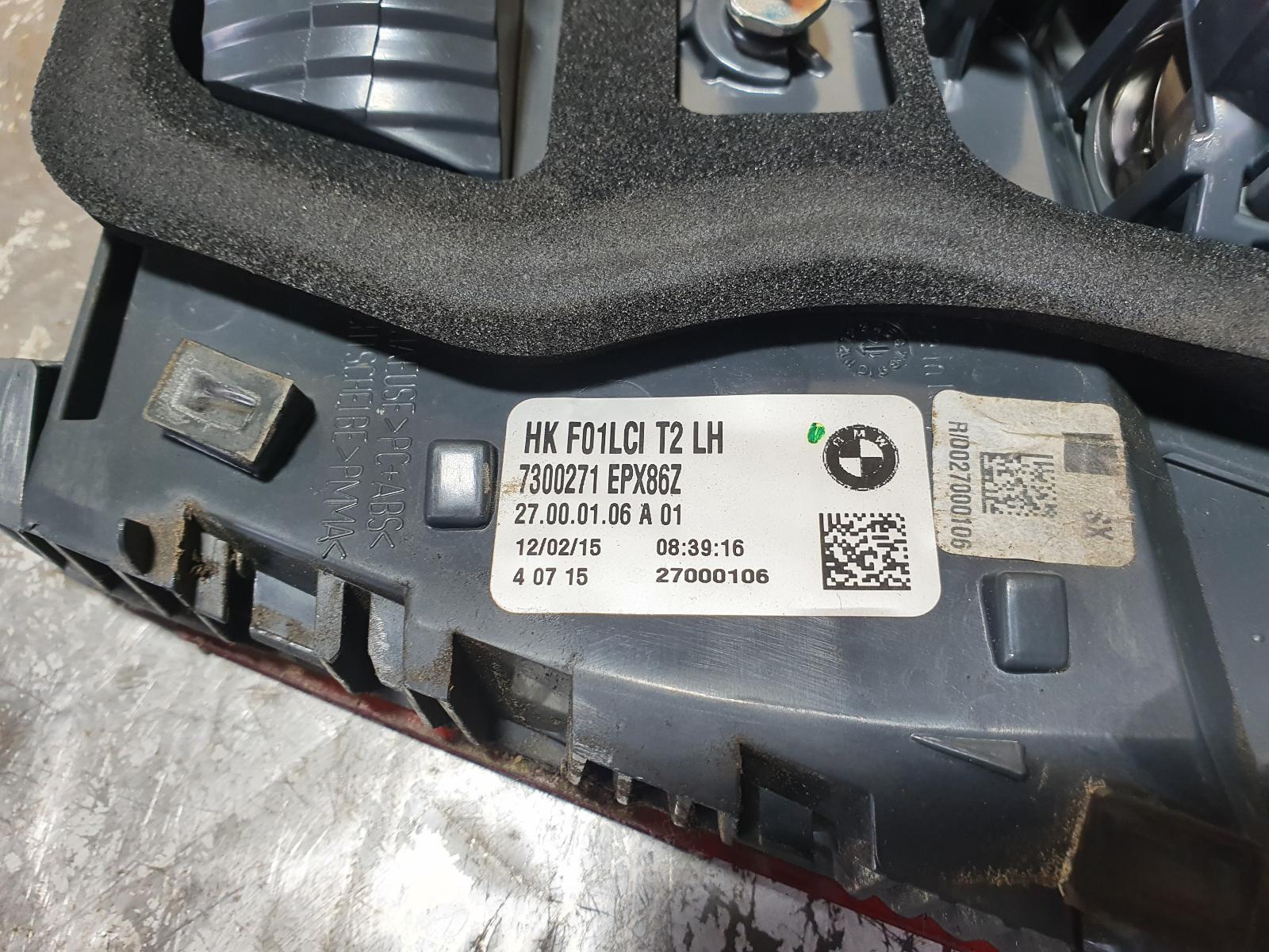 2015 Bmw 7 Series LEFT REAR GARNISH BOOTLID LAMP F01/F02 SEDAN 07/12-09/15 image 3
