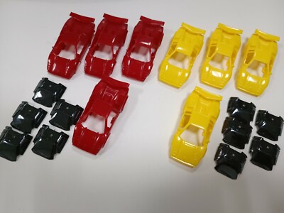 TYCO LAMBORGINI UNPAINTED YELLOW/RED LOT OF 8 BRAND NEW.NICE! FREESHIP!