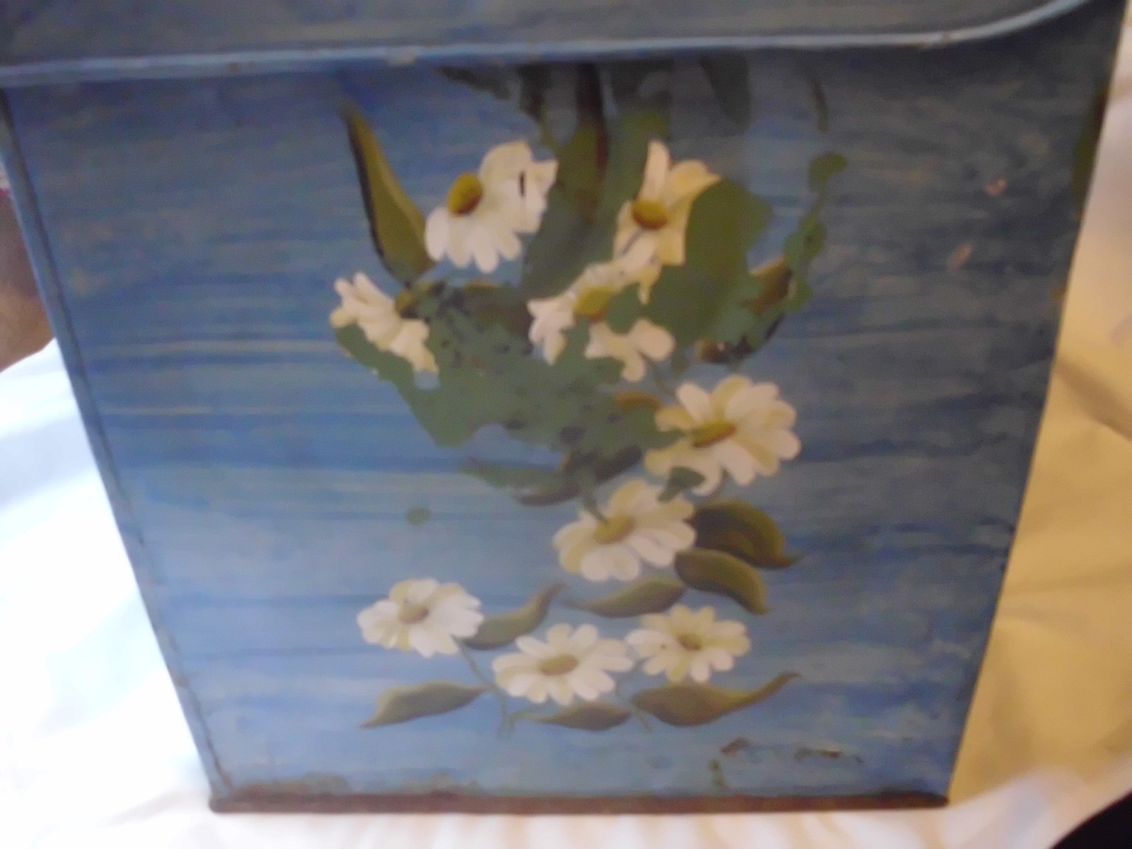 Metal Milk Crate Hand painted