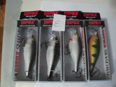 4 -RAPALA SSR-7 SHAD RAPS NIP (MIXED) LOT E