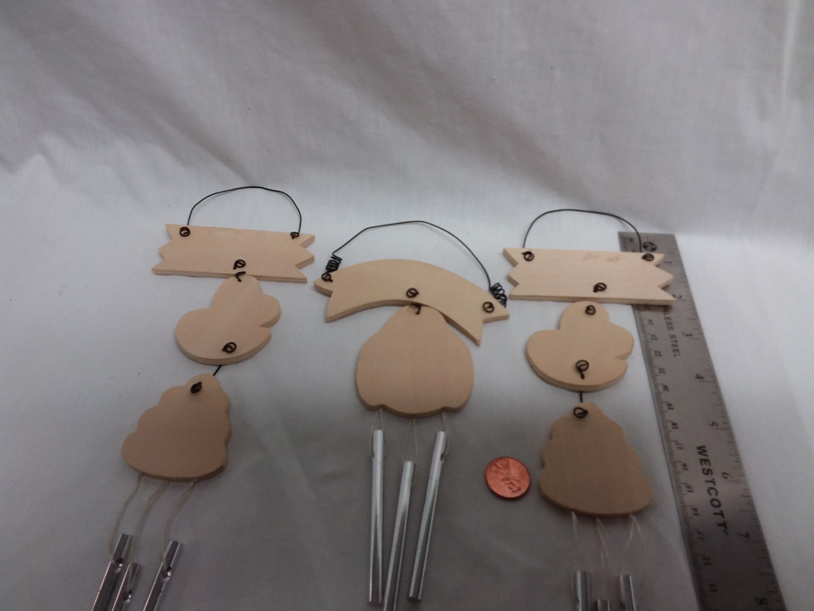 Unfinished wood bee hives windchimes- ready to finish