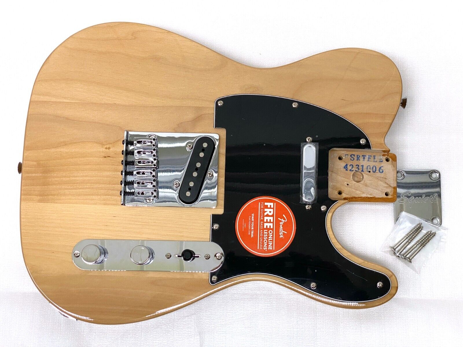 GENUINE Fender Squier TELE BODY Natural Finish Telecaster Electric Guitar GENUINE Fender Squier TELE BODY Natural Finish Telecaster Electric Guitar