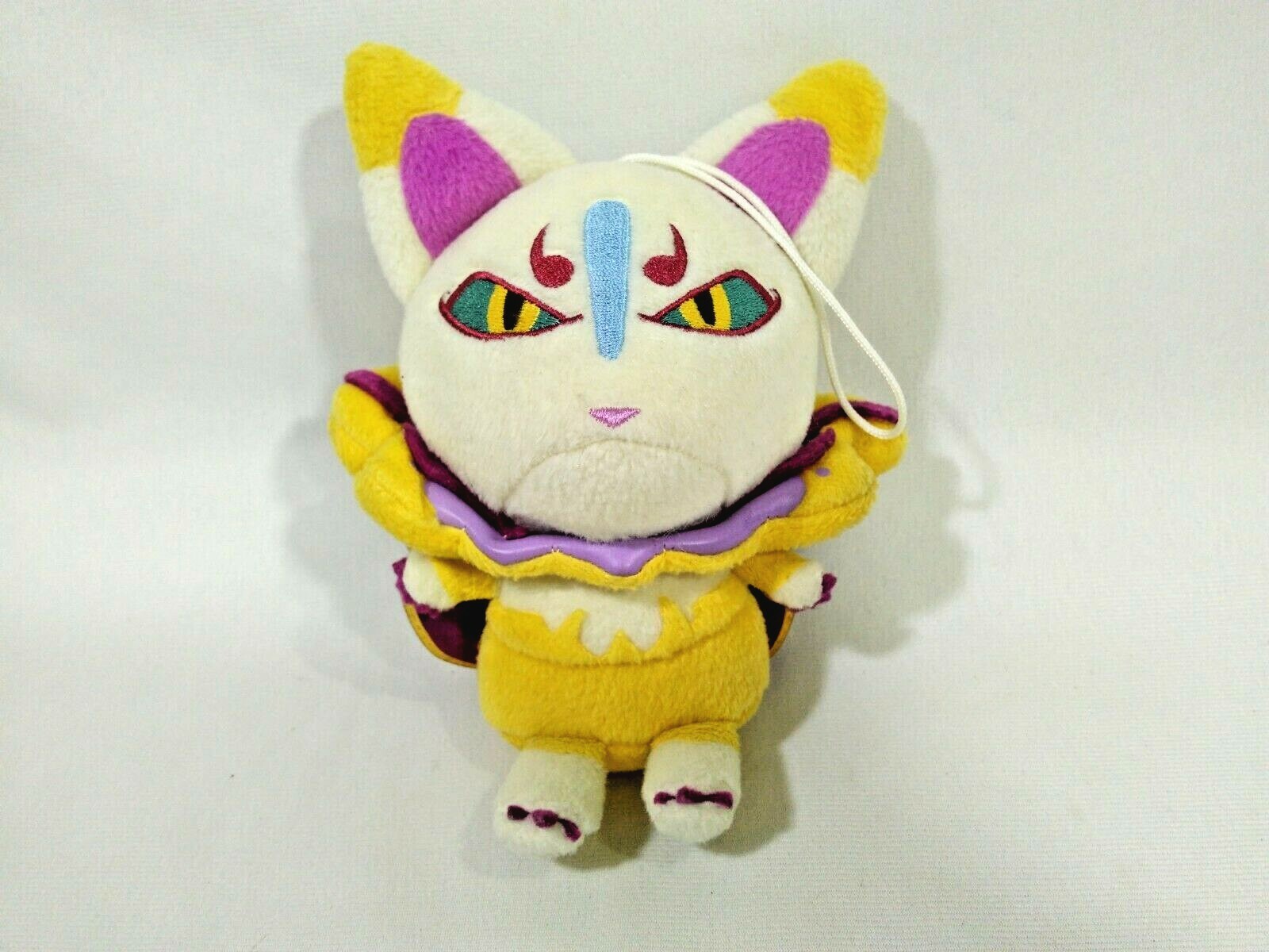 銀狐ぬいぐるみ　ふわふわ　美品 Yokai Watch Kyubi Fox Plush Doll Stuffed Toy Banpresto Japan