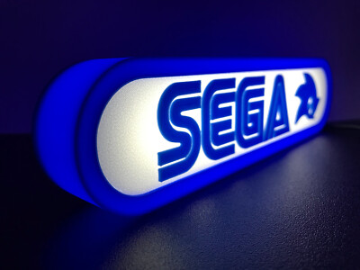 Sega 3d Printed Led Sign