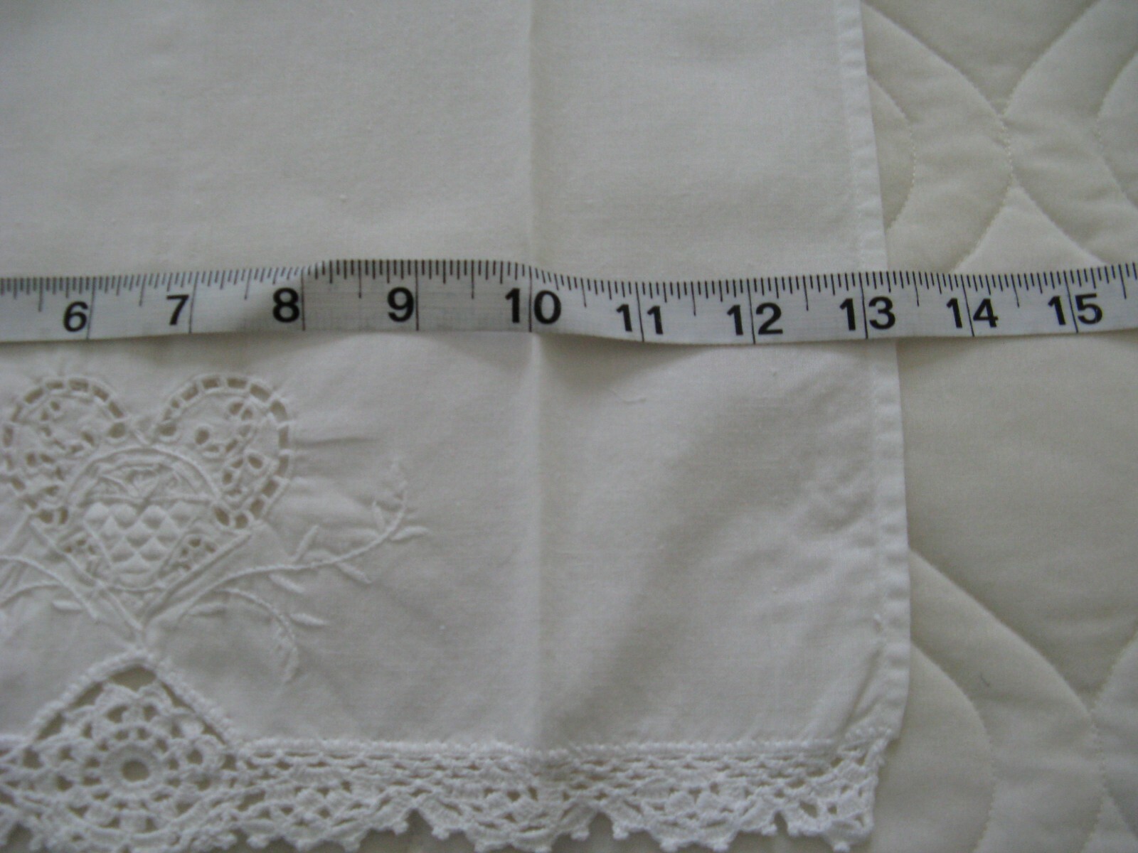 Pair of Linen Cut Work Guest Towels