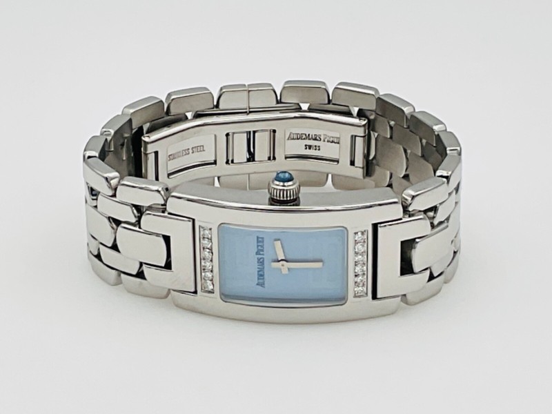 Audemars Piguet Promesse Ladies Stainless Steel & Diamond Blue Dial