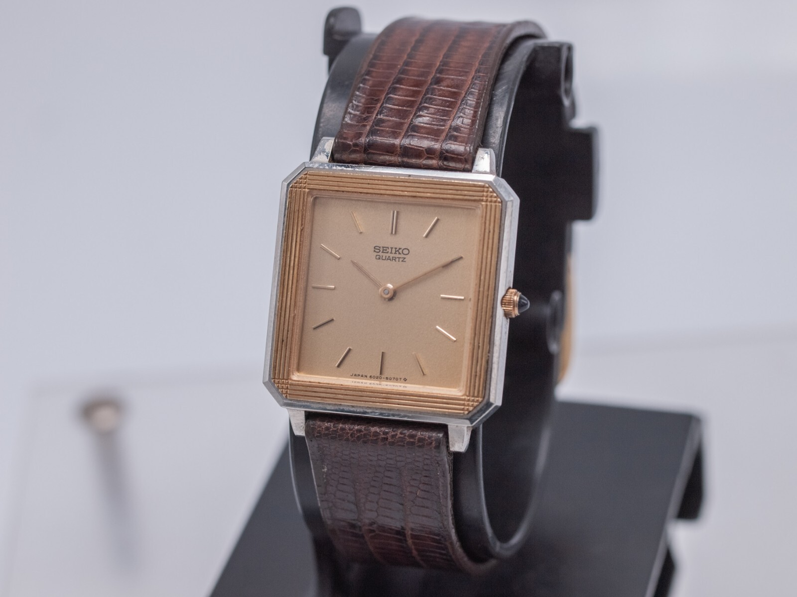 Rare 1989 - Seiko 6020-5069 26mm Two Tone Santos Dress Watch Rare 1989 - Seiko 6020-5069 26mm Two Tone Santos Dress Watch