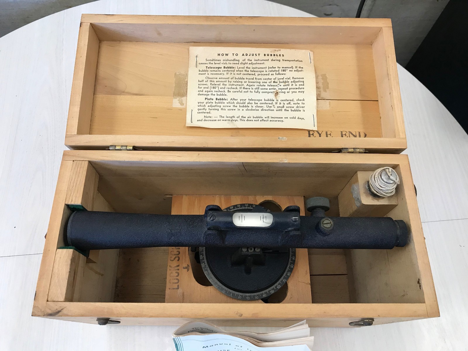 Berger Instruments Model 1B Duplex Tilting Level Vintage Made In USA